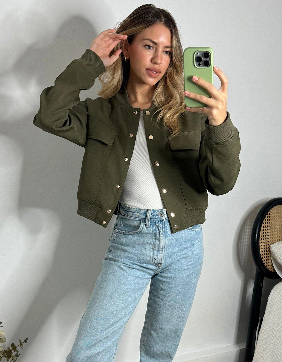 Bomber Jacket - Khaki - Green