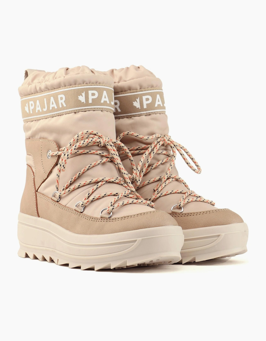 Pajar Women's Pajar Womens Galaxy Pull On Waterproof Snow Boot - Cream/Brown