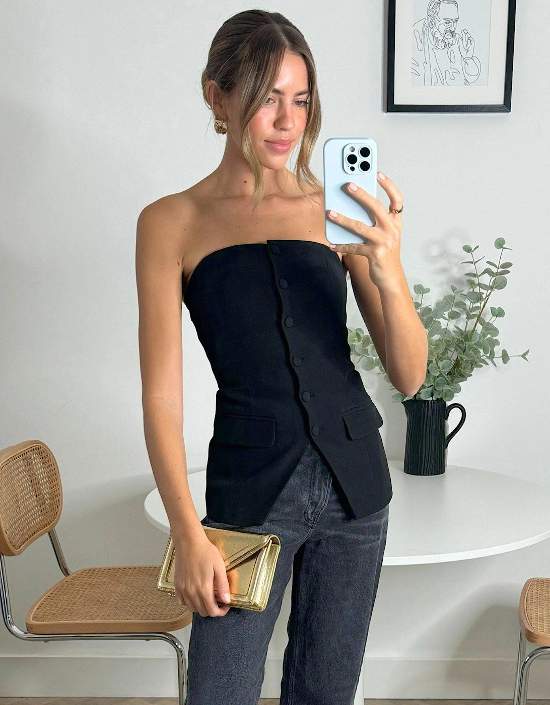 Strapless Waistcoat - Black