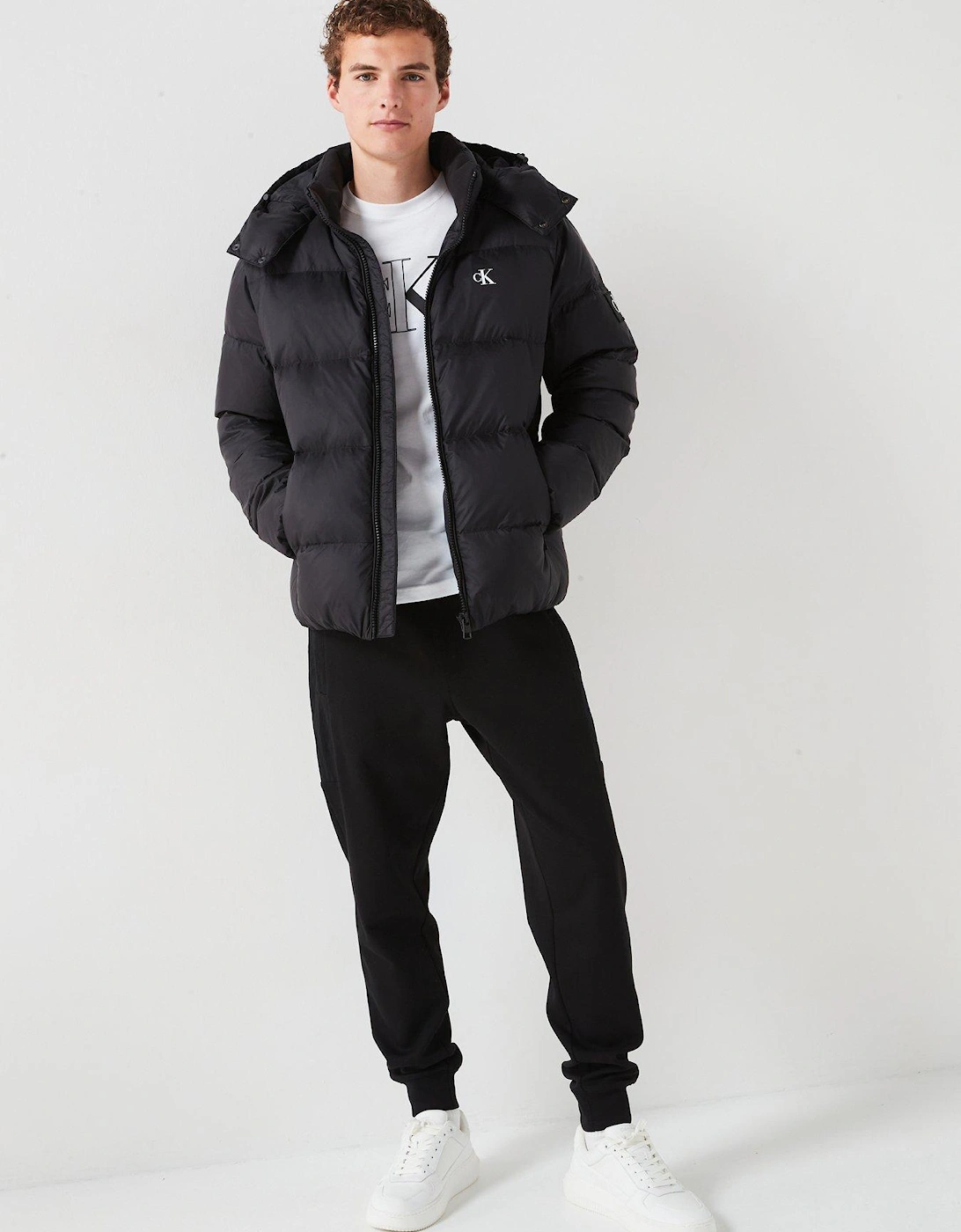 Essentials Hooded Down Jacket - Black