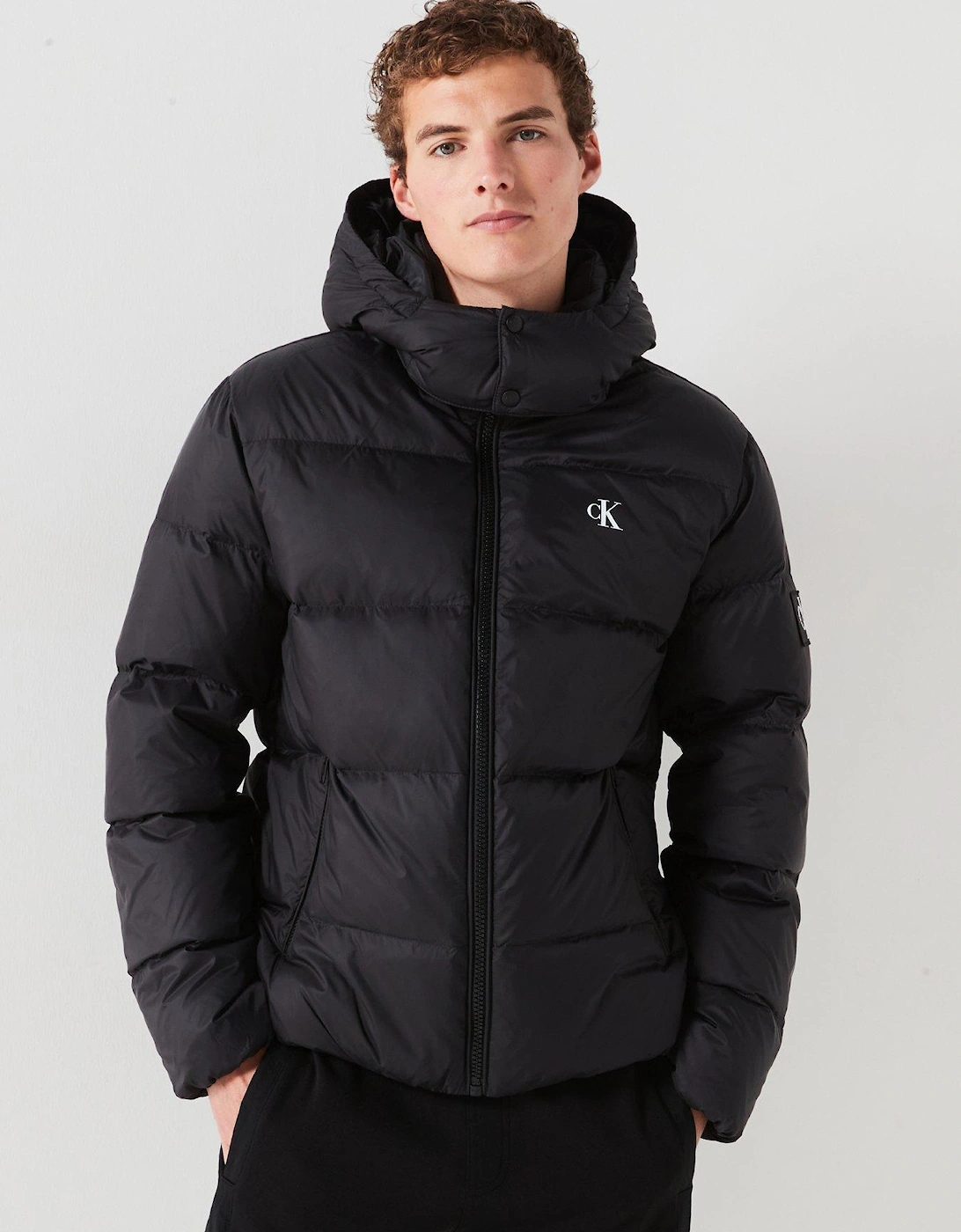 Essentials Hooded Down Jacket - Black