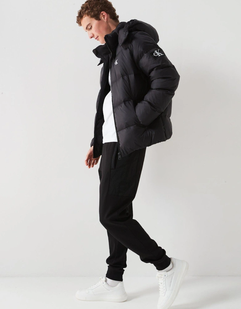 Essentials Hooded Down Jacket - Black