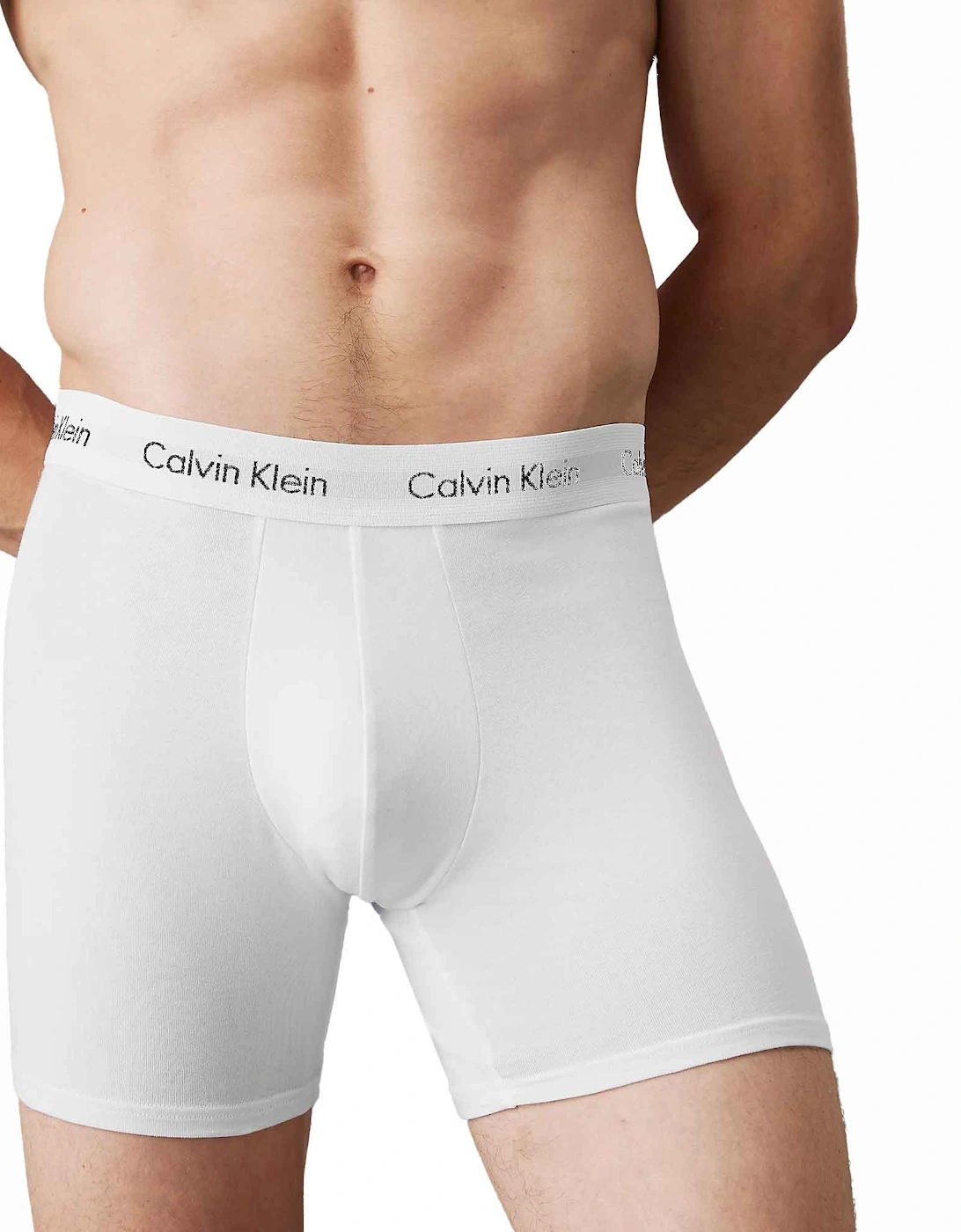 Cotton Stretch 3 Pack Boxer Briefs Black/White/Grey Heather