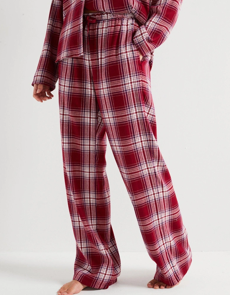 Long Sleeve Flannel Pyjama Set - Red