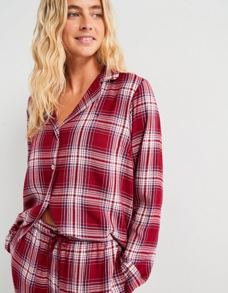 Long Sleeve Flannel Pyjama Set - Red