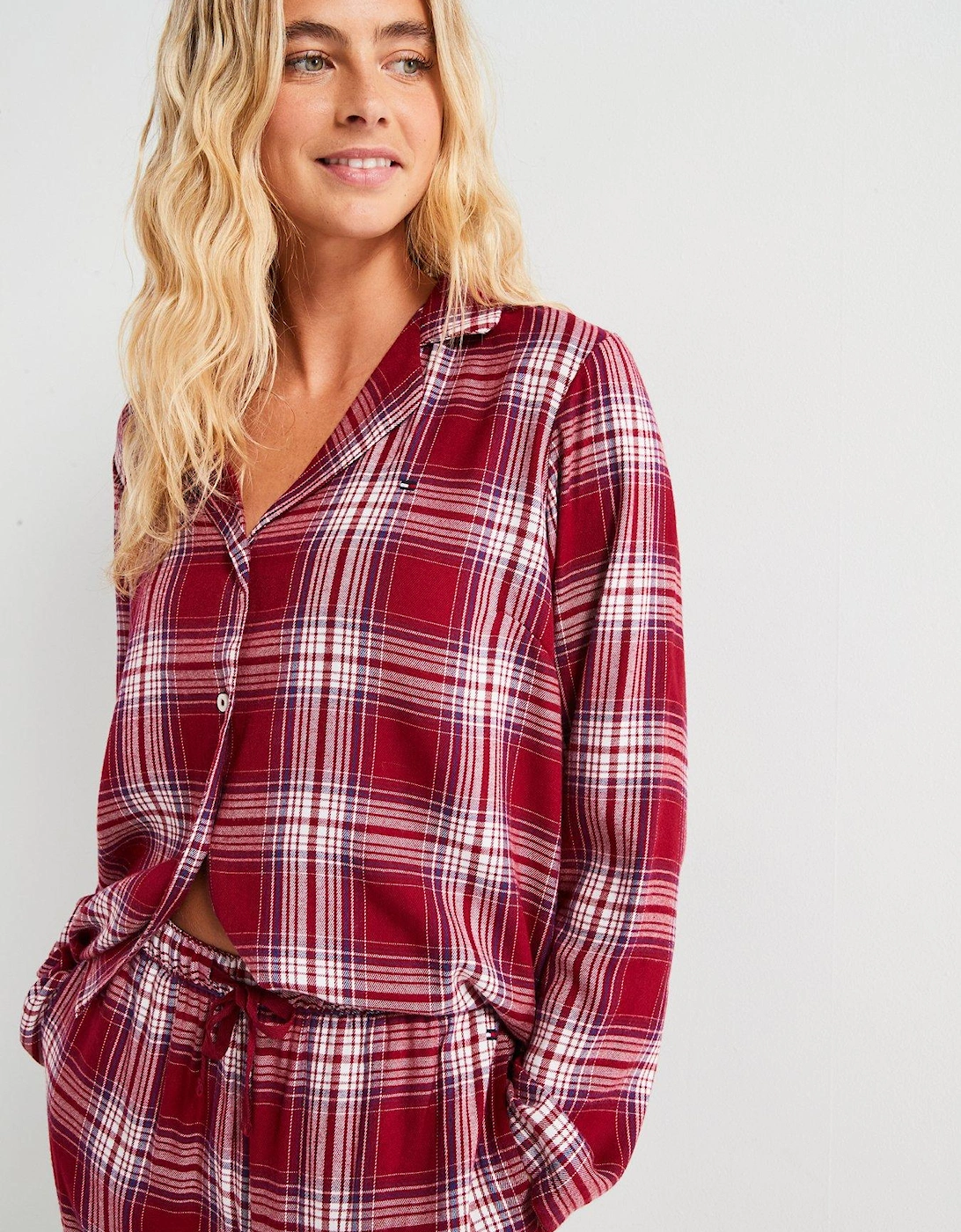 Long Sleeve Flannel Pyjama Set - Red