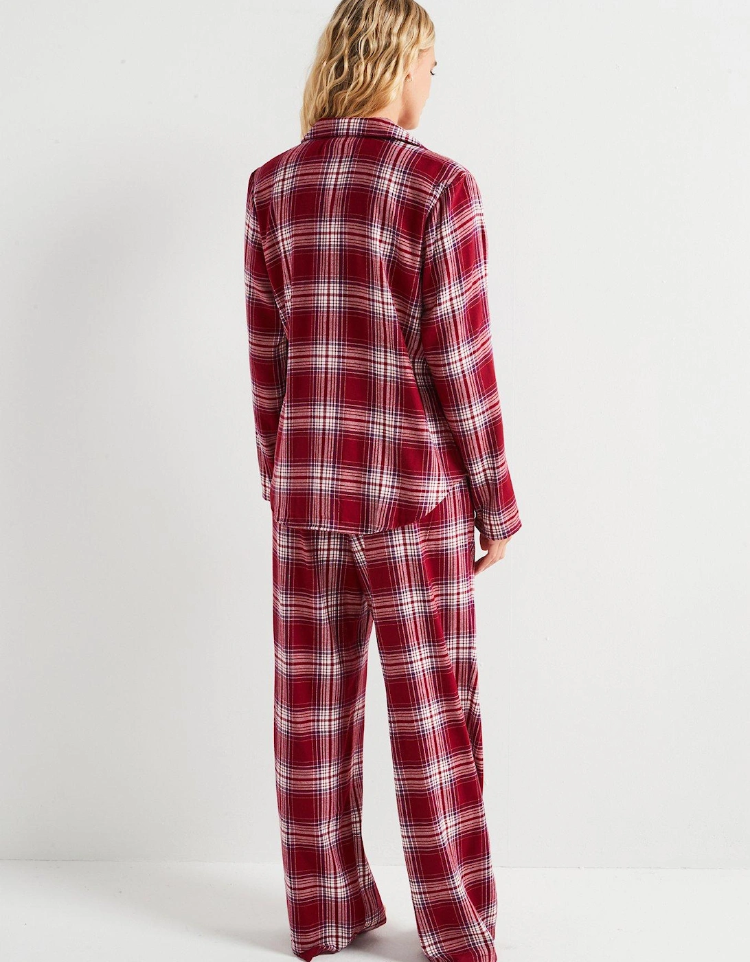 Long Sleeve Flannel Pyjama Set - Red