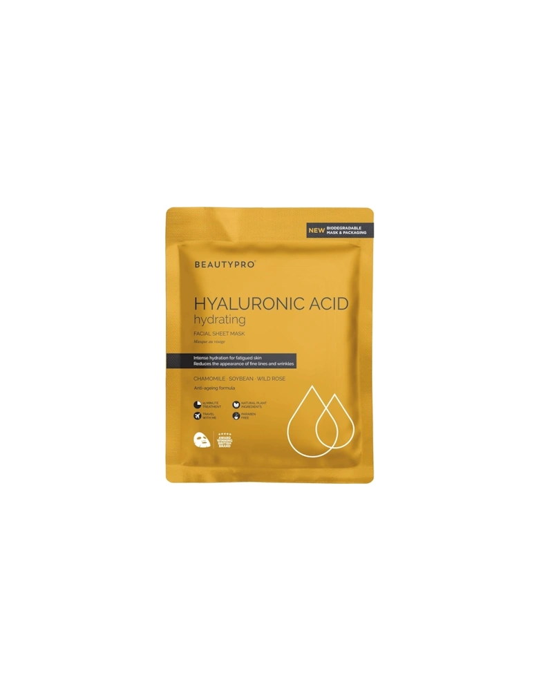 Hyaluronic Acid Hydrating Facial Sheet Mask - BeautyPro