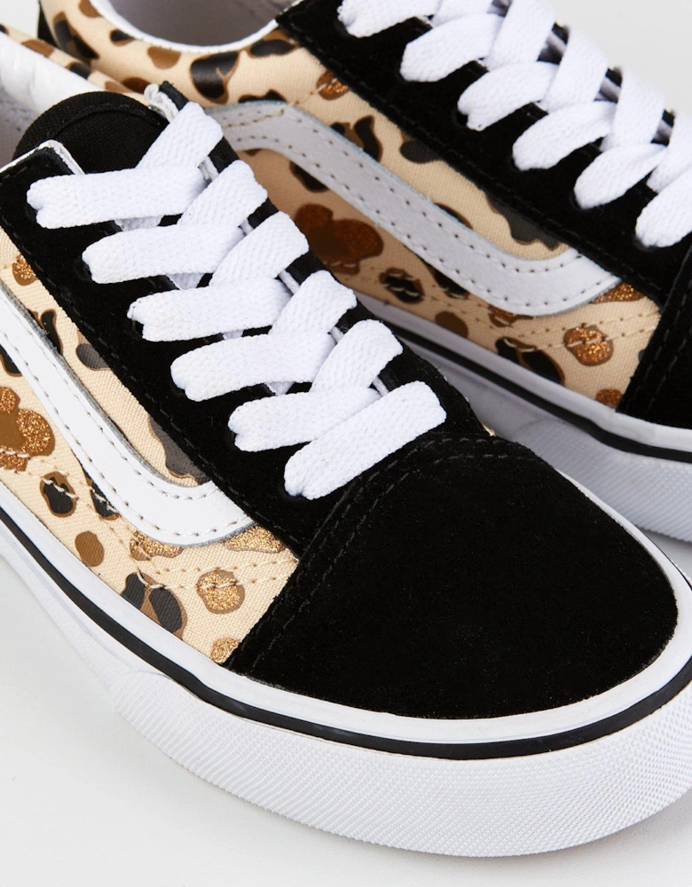 Kid's Old Skool Trainers - Animal Print