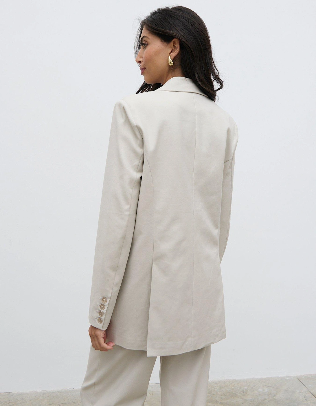 Brady Oversized Boxy Blazer - White