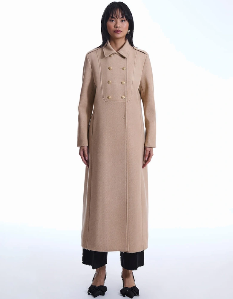 Long Military Camel Coat