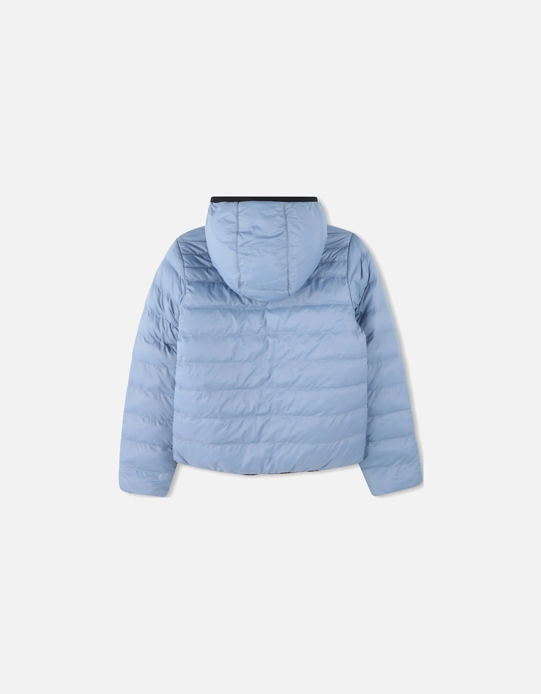 Blue Logo Reversible Puffer Coat