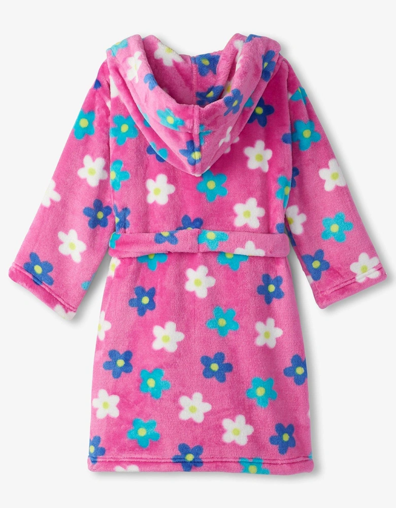 Girls Fuzzy Fleece Daisy Robe