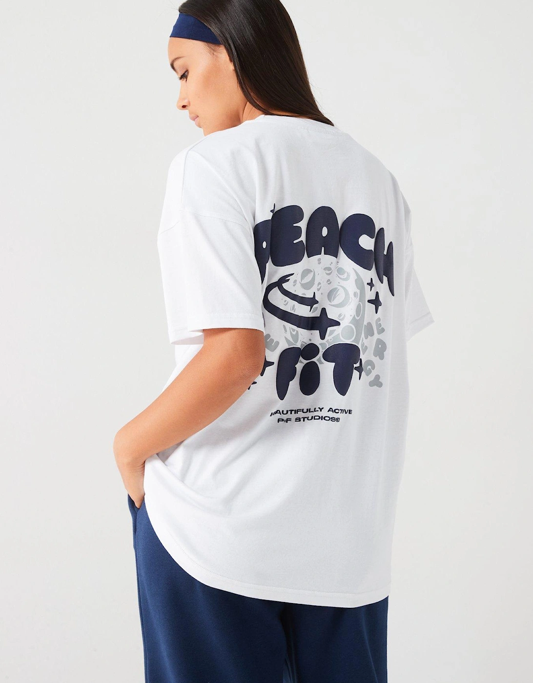 Womens Celestial Oversized T-Shirt - White