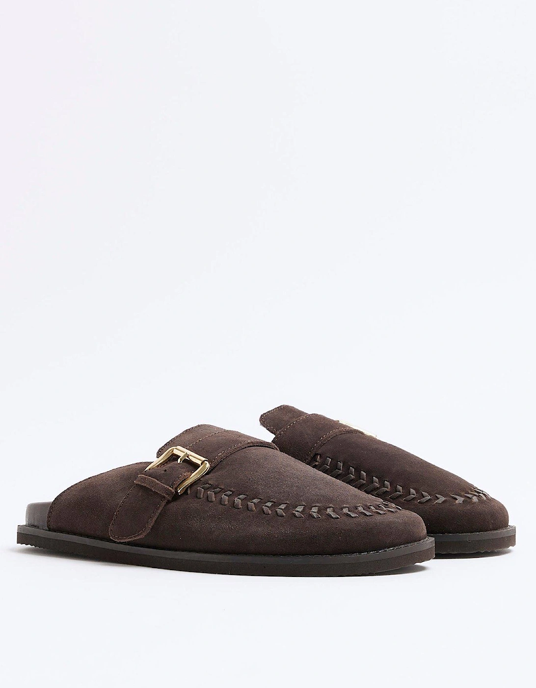 Buckled Clog - Brown