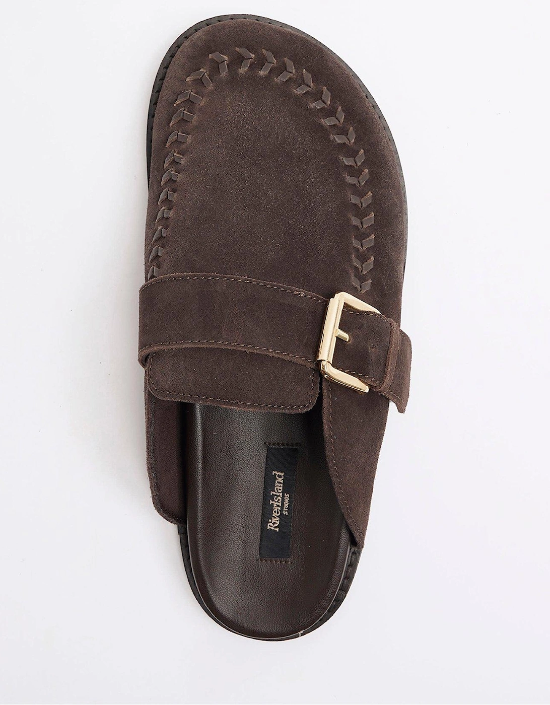 Buckled Clog - Brown