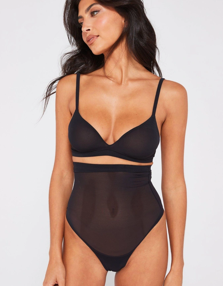 Invisible Sculpt Super High Waist Thong - Black