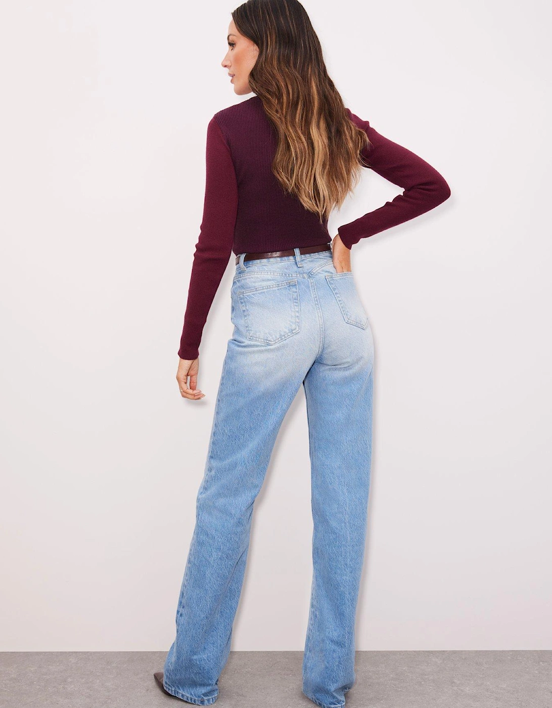 Wide Leg Jeans - Blue