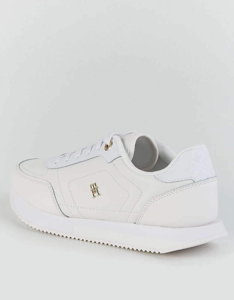 Elevated Essential Monogram Trainers - White