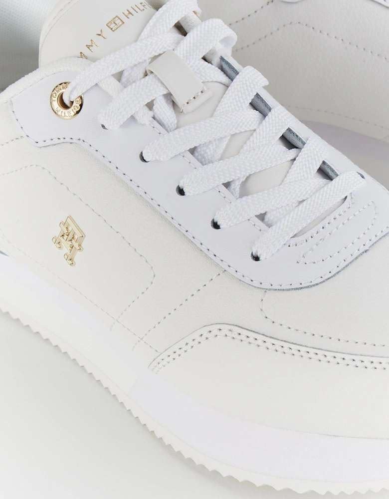 Elevated Essential Monogram Trainers - White