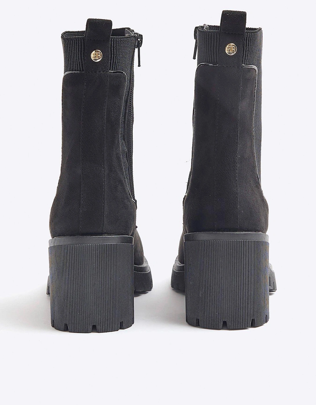 Chunky Block Heel Boot - Black