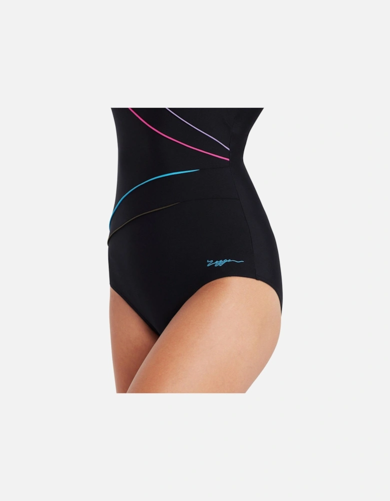 Ecolast+ Macmasters Scoopback Swimsuit - Black/multi