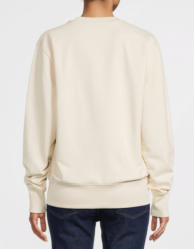 Large Logo Crew Neck Sweatshirt - Ivory