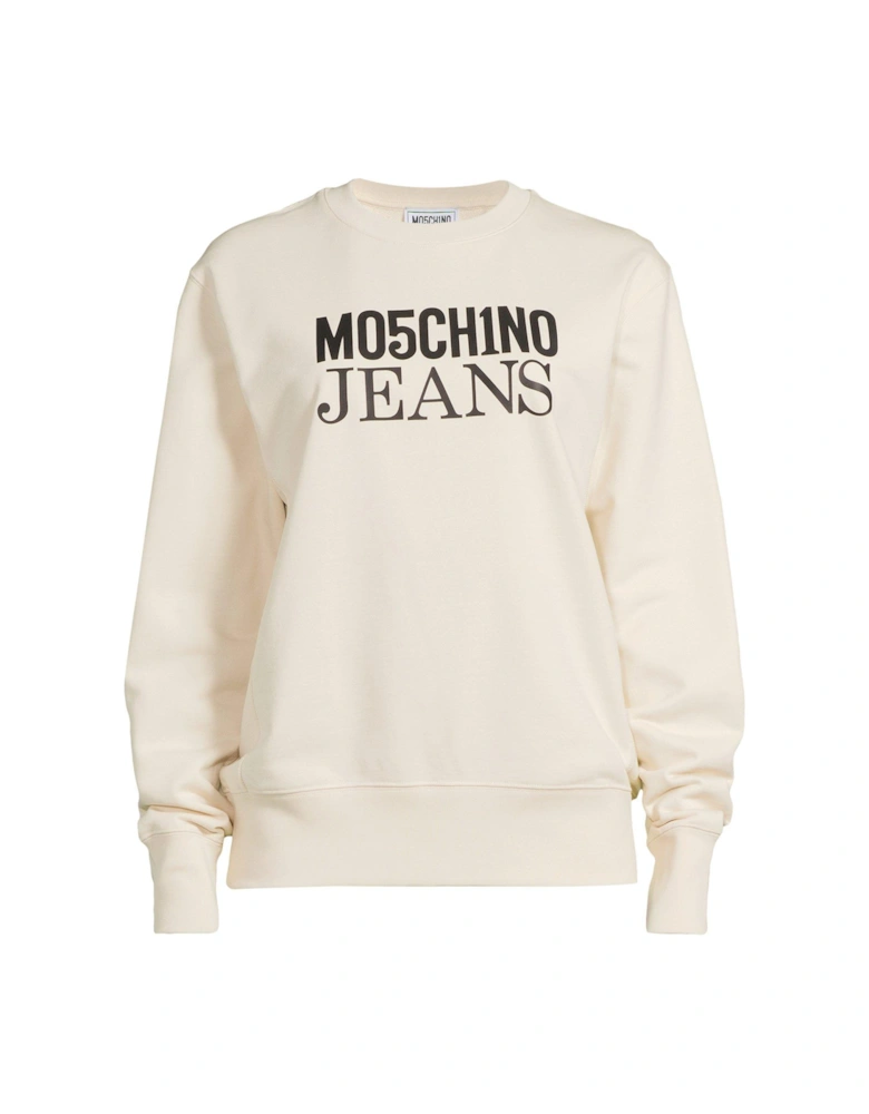 Large Logo Crew Neck Sweatshirt - Ivory