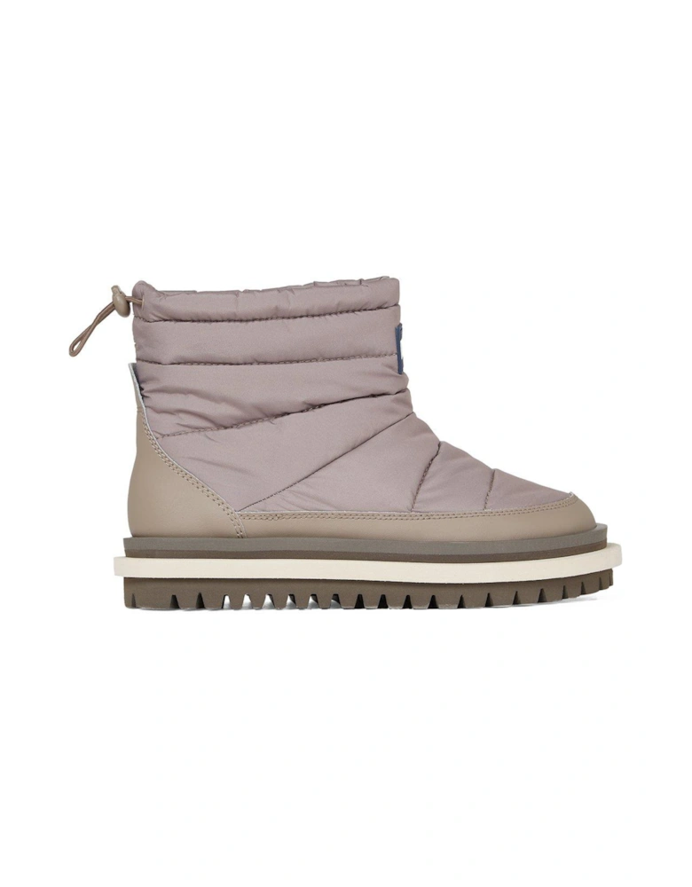 Padded Ankle Boots - Beige