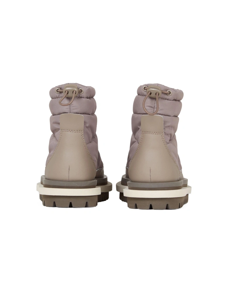 Padded Ankle Boots - Beige