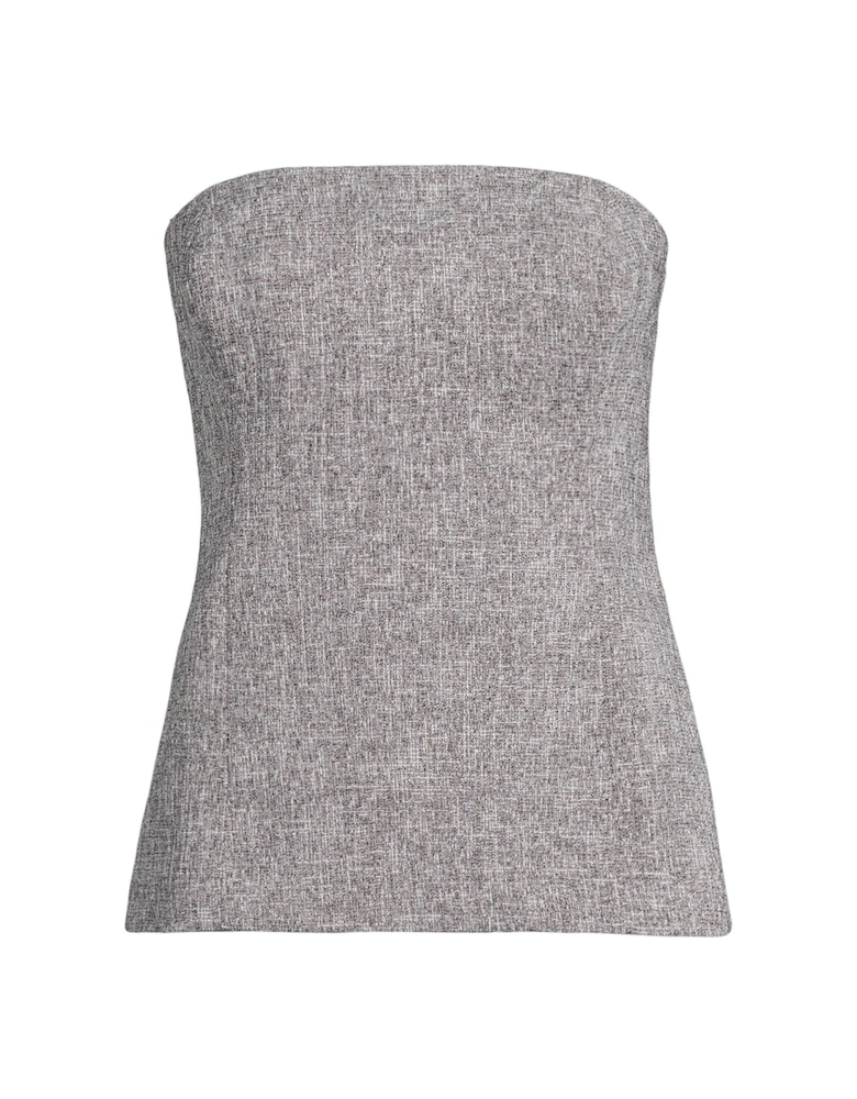 Bandeau 3 Piece Textured Top - Grey