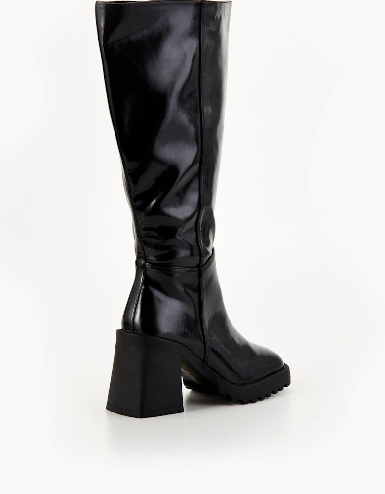 Wide Fit Miyah Knee High Boot - Black