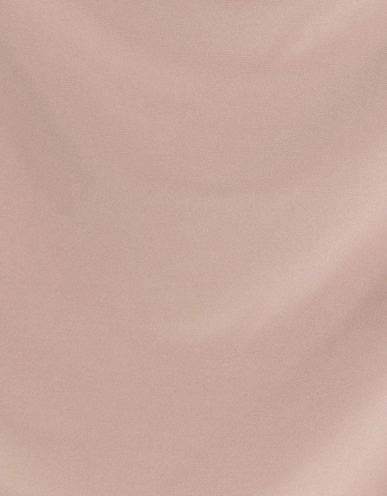 Asymmetric Ruched Side Top - Light Pink