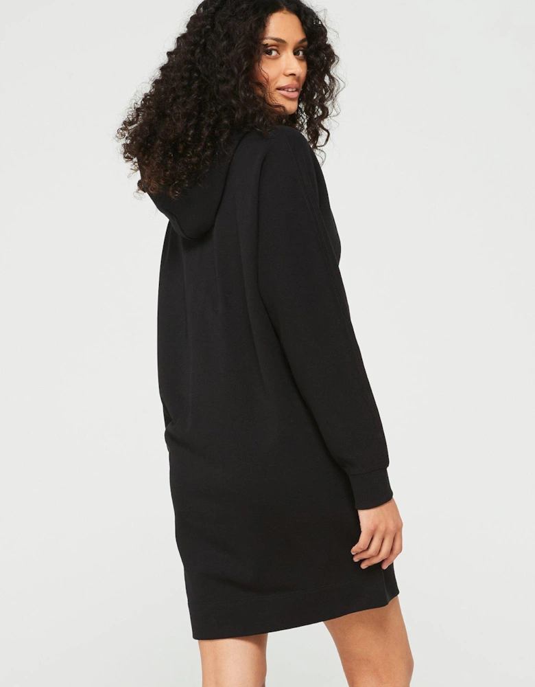 Hero Logo Hoodie Mini Dress - Black