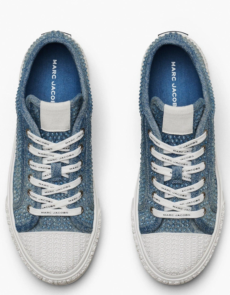 The Crystal Denim Sneakers - Light Blue