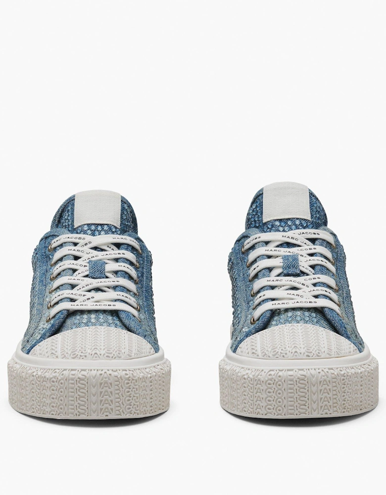 The Crystal Denim Sneakers - Light Blue