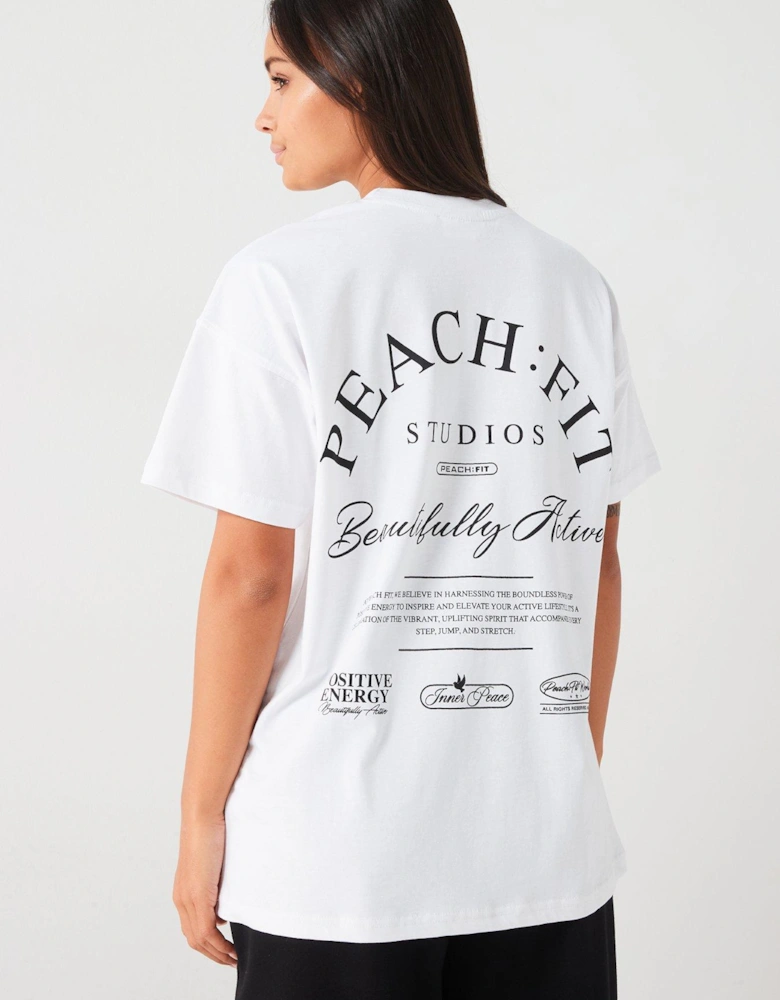 Womens Beautifully Active Oversized T-Shirt - White