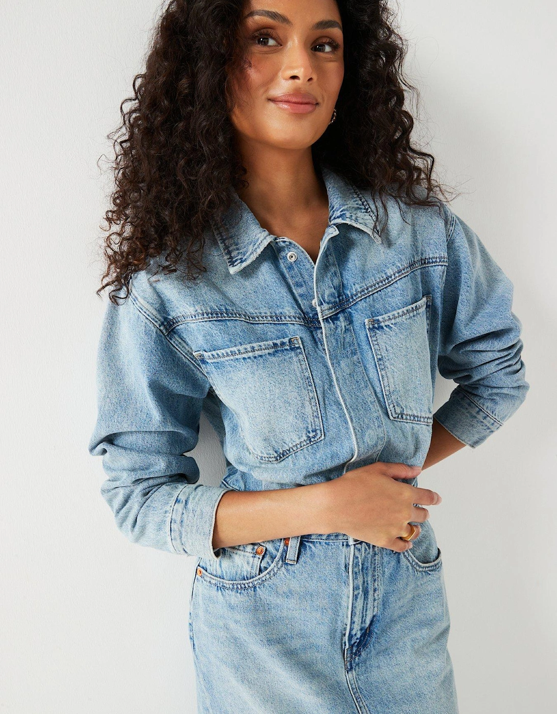 Western Denim Midi Dress - Feeling This