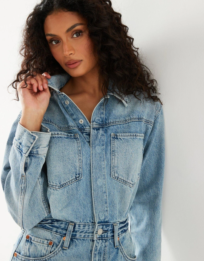 Western Denim Midi Dress - Feeling This