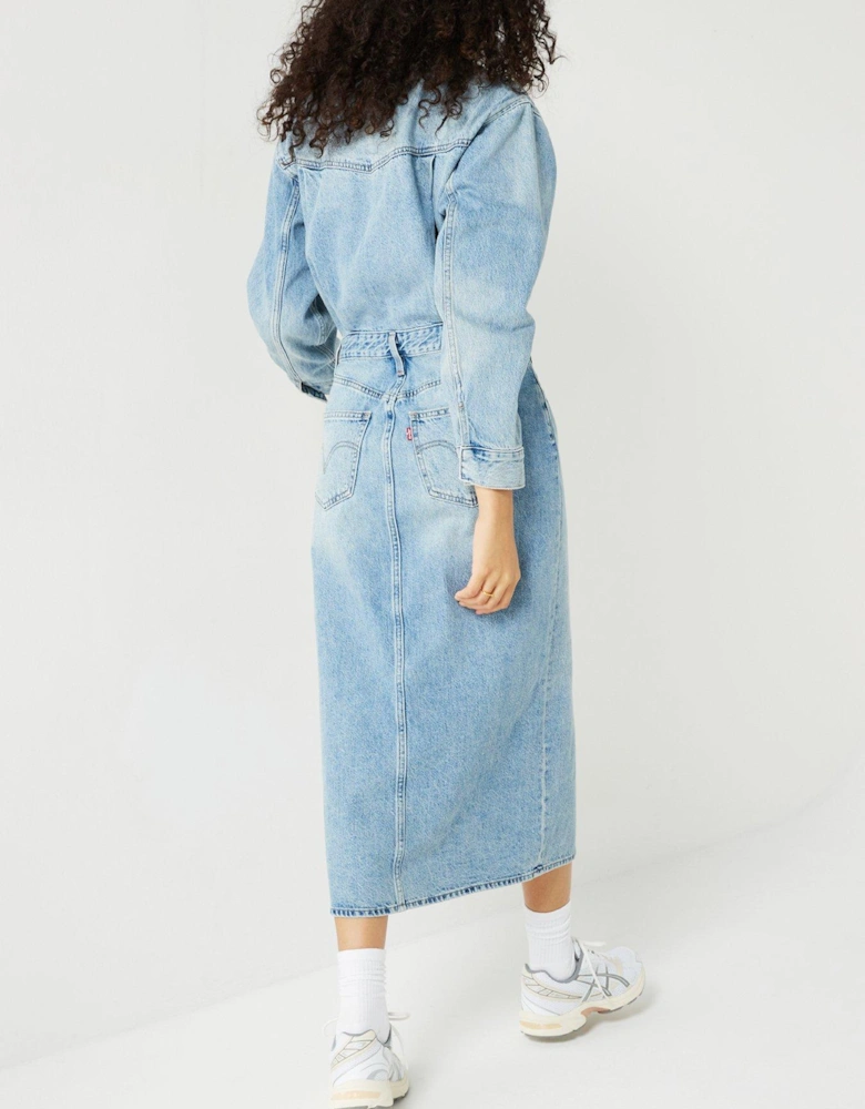 Western Denim Midi Dress - Feeling This