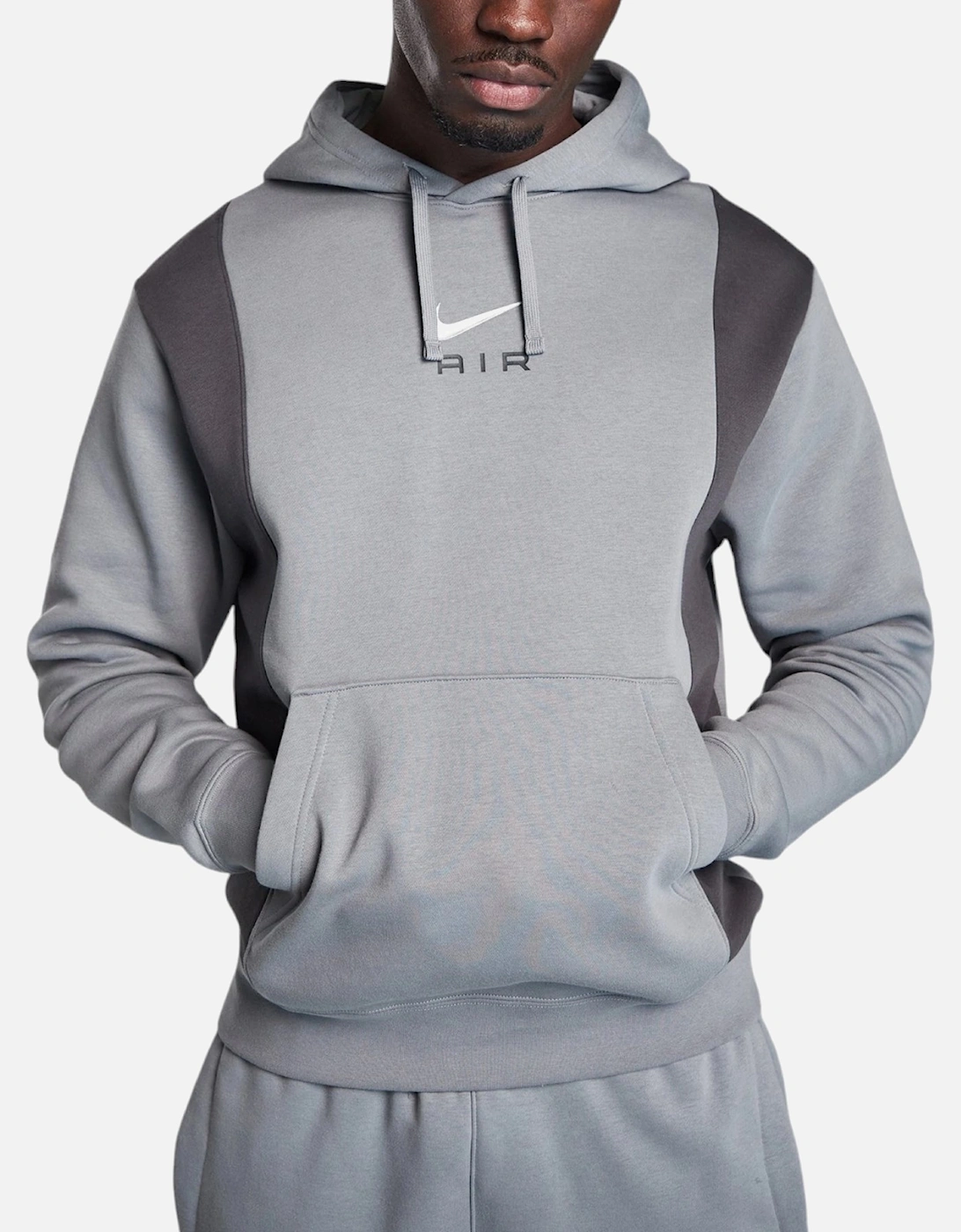 Air Tracksuit Mens Fleece Cargo Joggers Park Swoosh Overhead Panel Hoodie