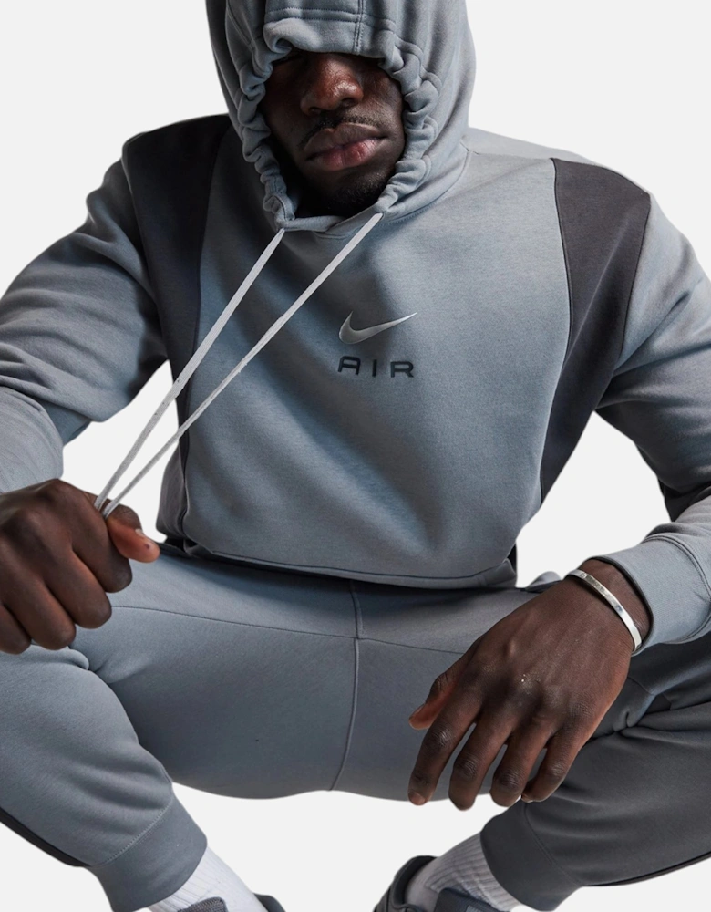 Air Tracksuit Mens Fleece Cargo Joggers Park Swoosh Overhead Panel Hoodie