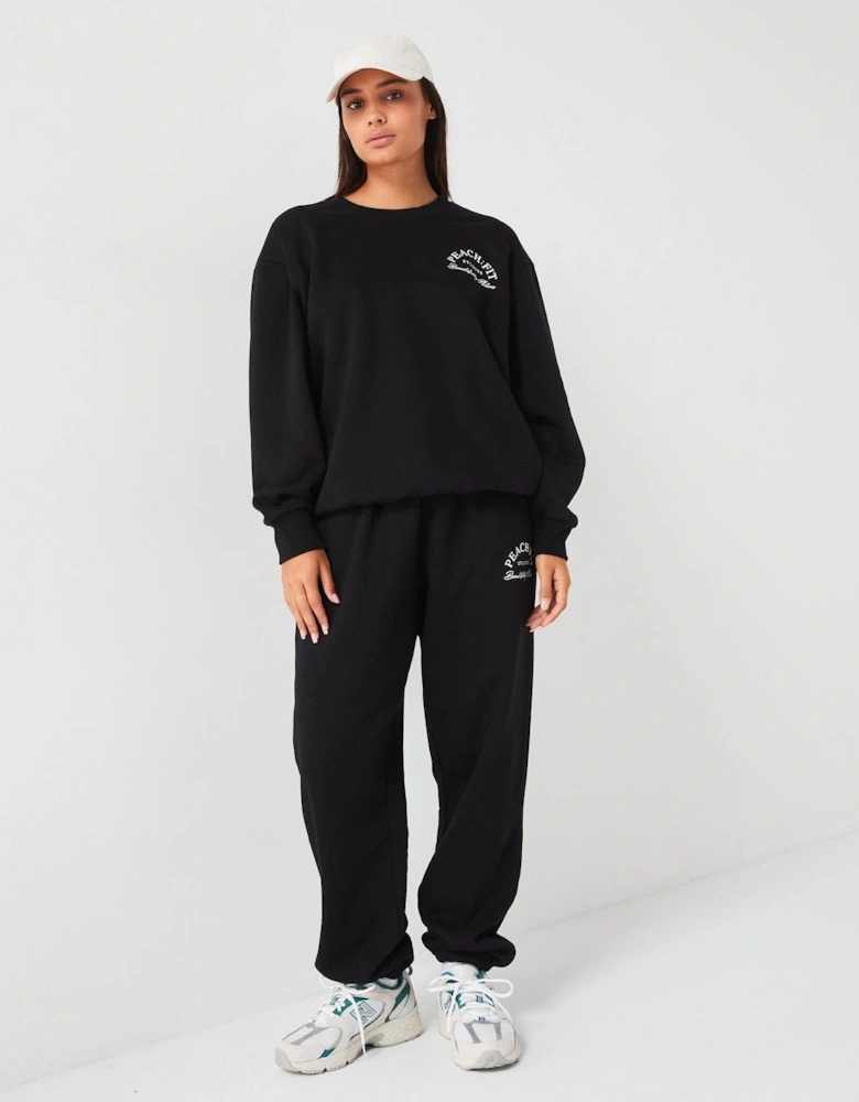 Womens Beautifully Active Oversized Sweatshirt - Black