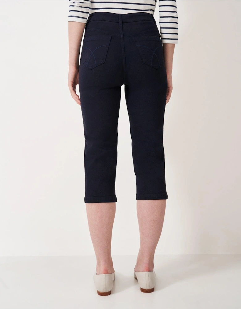 Mia Short Cropped Jean - Navy