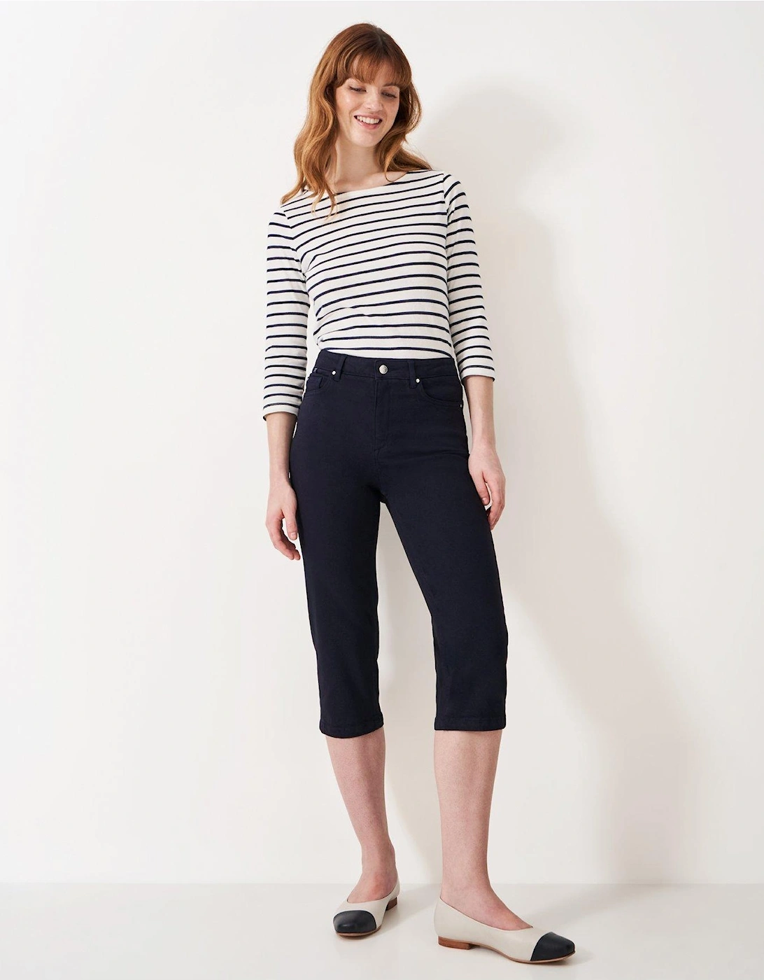 Mia Short Cropped Jean - Navy