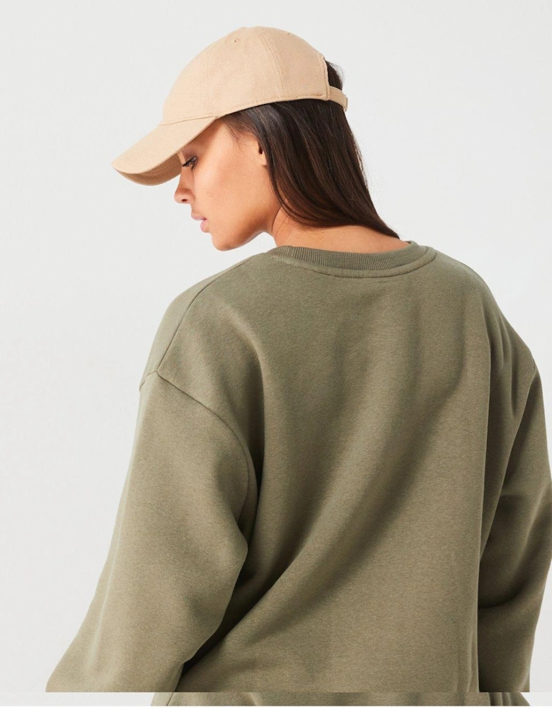 Womens Ivy Oversized Sweatshirt - Khaki