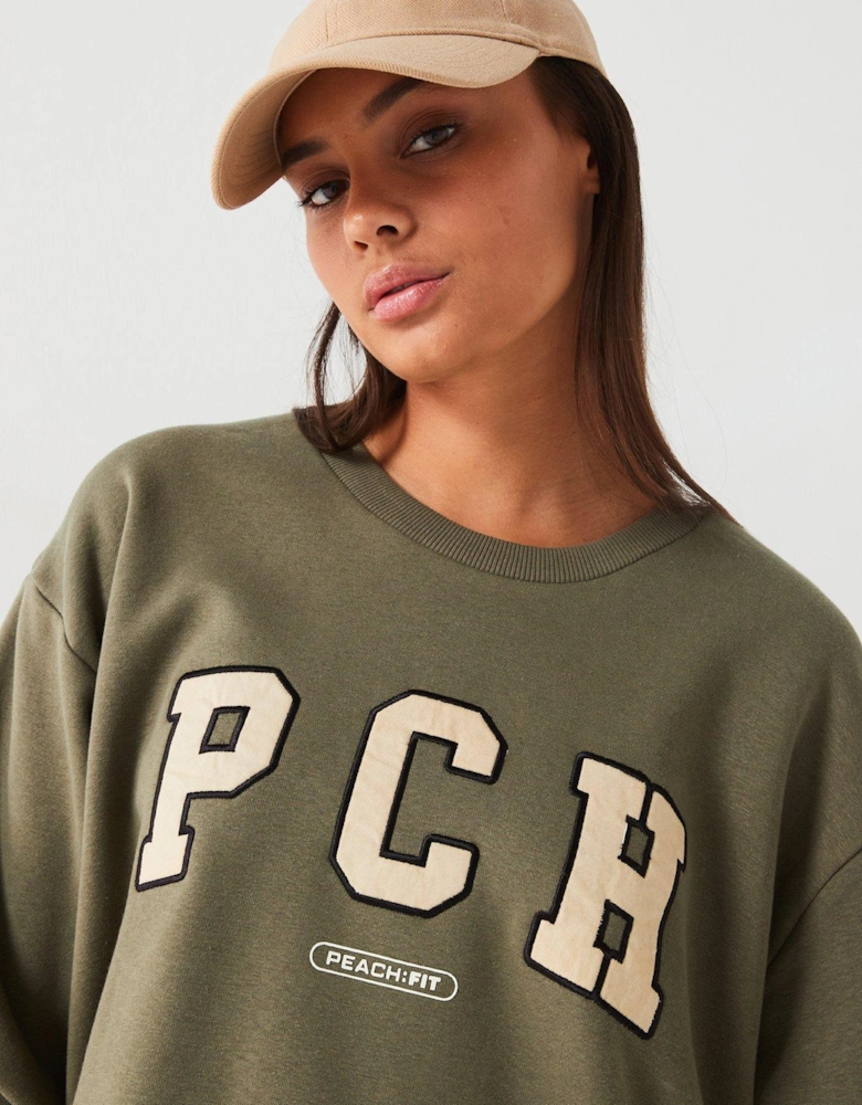 Womens Ivy Oversized Sweatshirt - Khaki