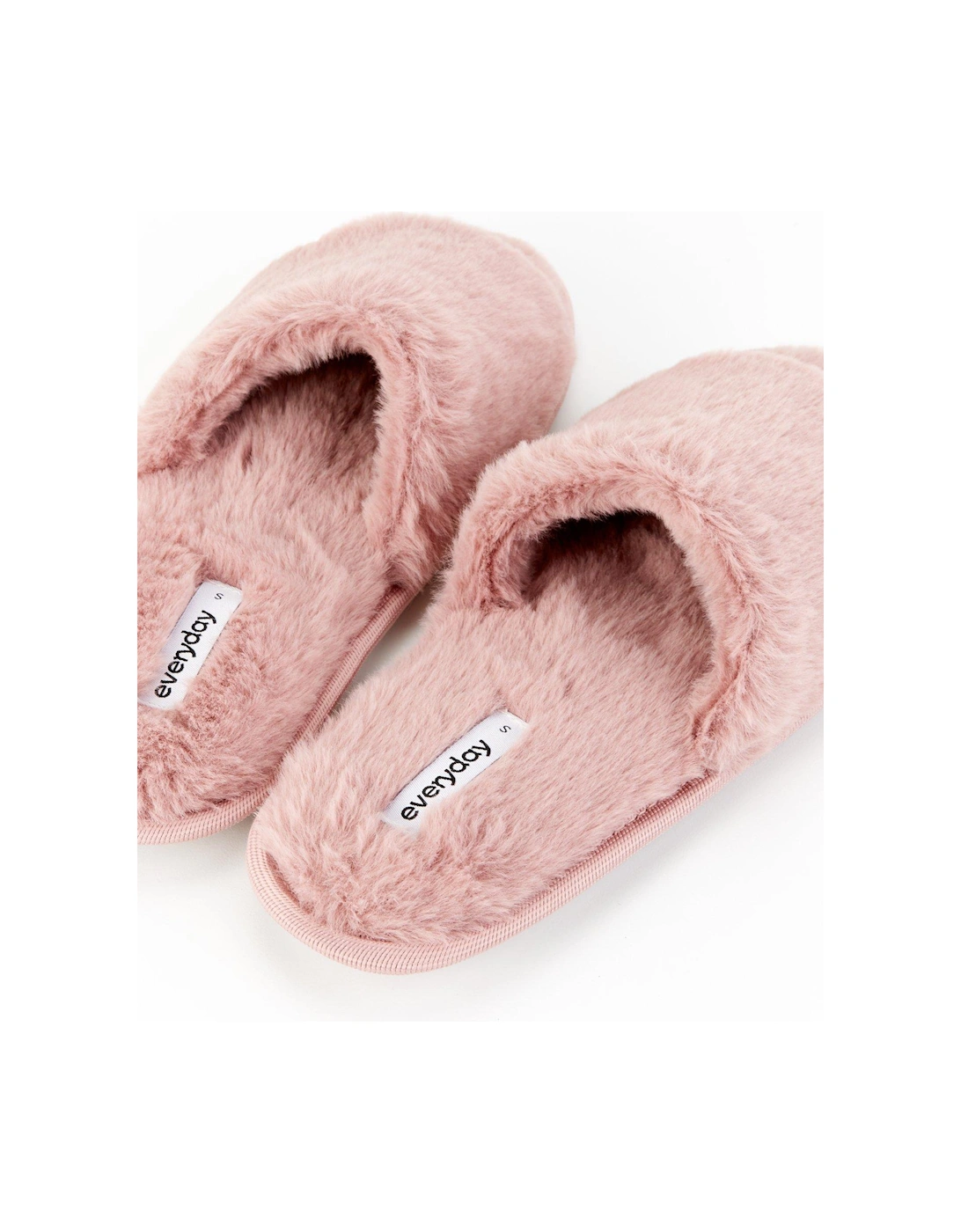 Faux Fur Slider Slipper - Pink