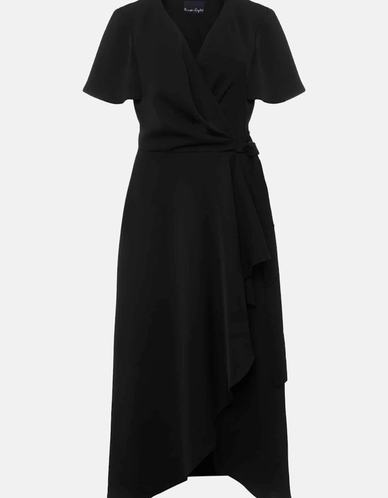 Julissa Ruffle Wrap Midi Dress