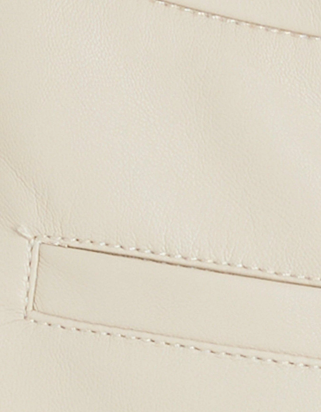 Tailored PU Shorts - Beige
